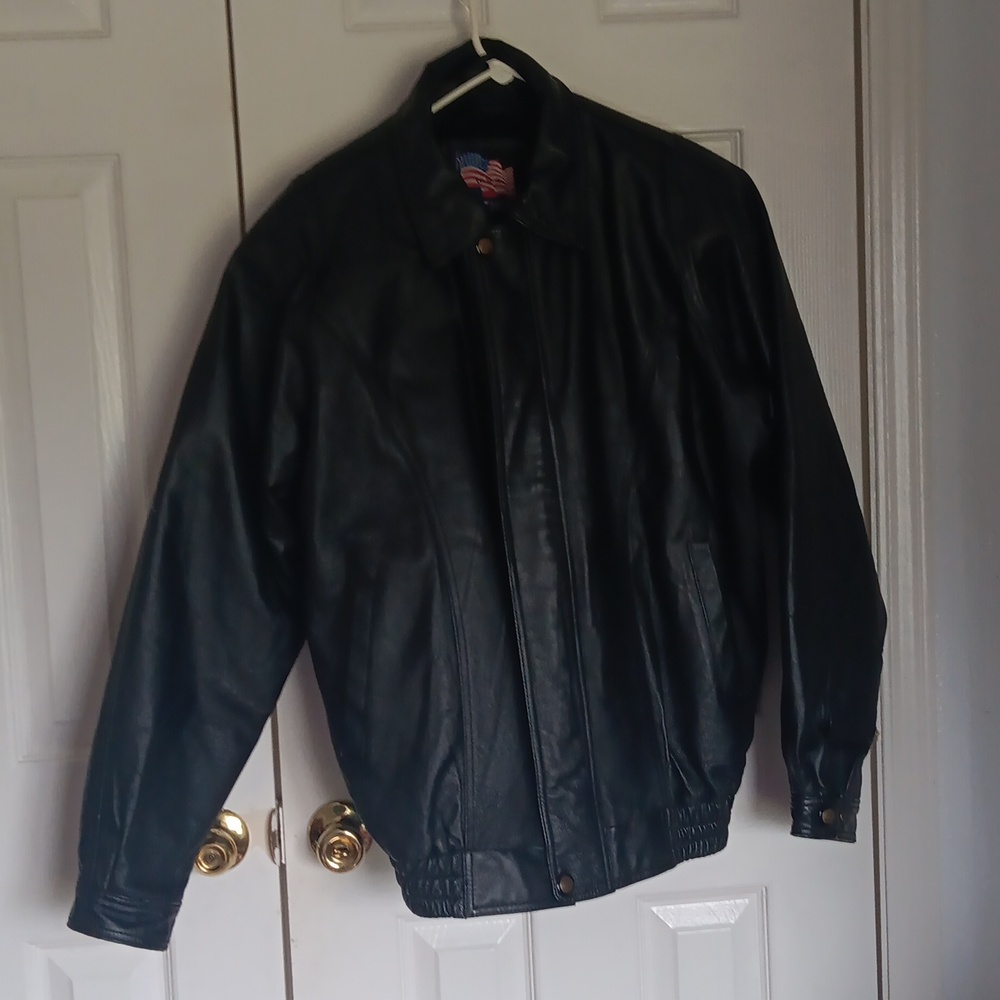Men's 2XL Black Leather Jacket